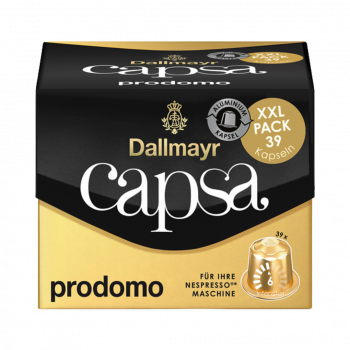 Dallmayr Capsa Prodomo 6 XXL, Nespresso kompatibel, 39 Aluminium Kaffeekapseln